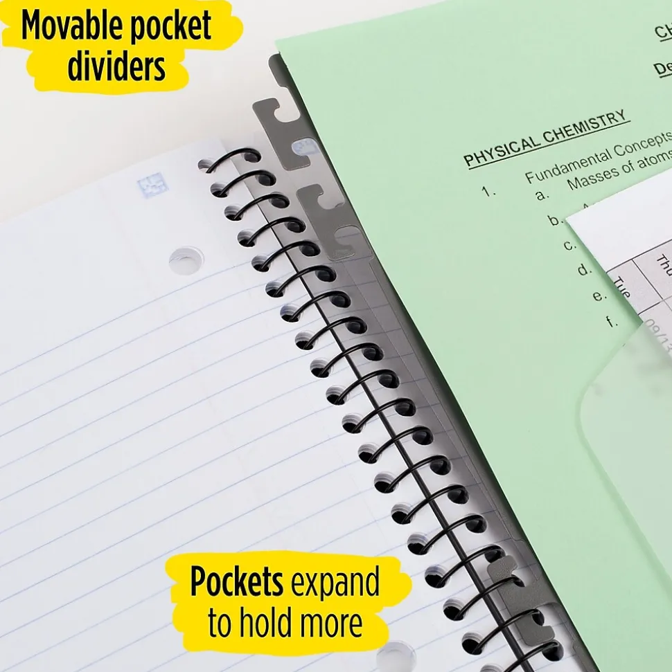 Five Star Advance 5-Subject Subject Notebooks, 8.5" x 11", College Ruled, 200 Sheets (06326)