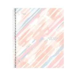 Five Star Brushy Moves 1-Subject Notebooks, 8.5" x 11", Wide-Ruled, 80 Sheets, Assorted Colors, 2/Pack (930060)