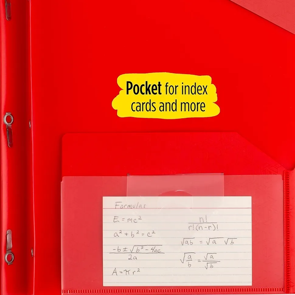 Five Star 2-Pocket Fastener Folder, Assorted Colors (34030)