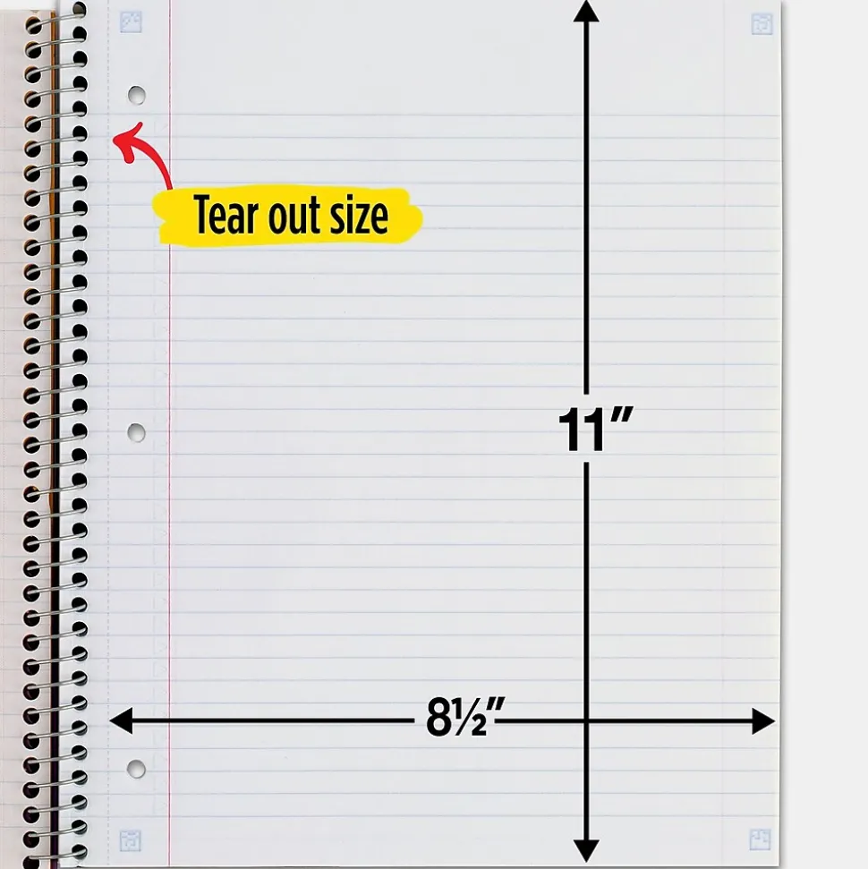 Five Star 3-Subject Notebooks, 8.5" x 11", College Ruled, 150 Sheets (06050/06210)