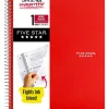 Five Star 1-Subject Notebooks, 8" x 10.5", Wide Ruled, 100 Sheets, Each (05238/07635)