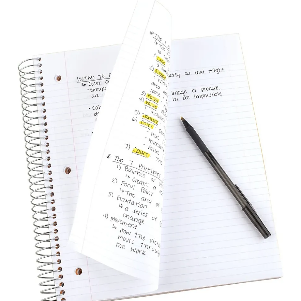Five Star 5-Subject Subject Notebook, 8.5" x 11", College Ruled, 200 Sheets, Black (72081)