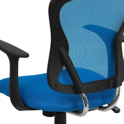 Flash Furniture Alfred Ergonomic Mesh Swivel Mid-Back Task Office Chair, Blue (H8369FBL)