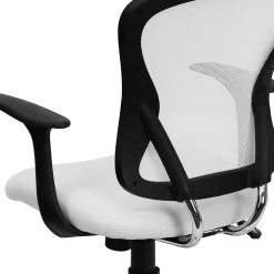 Flash Furniture Alfred Ergonomic Mesh Swivel Mid-Back Task Office Chair, White (H8369FWHT)