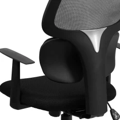 Flash Furniture Ariel Ergonomic Mesh Swivel Mid-Back Task Office Chair, Black (BT2755BK)
