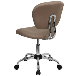 Flash Furniture Beverly Armless Ergonomic Mesh Swivel Mid-Back Padded Task Office Chair, Coffee Brown (H2376FCOF)