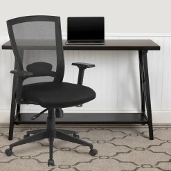 Flash Furniture Cleo Ergonomic Mesh Swivel Mid-Back Executive Office Chair, Black (HL0004K)