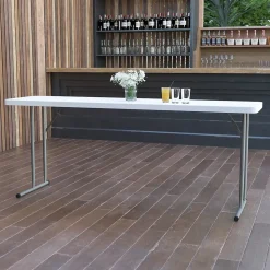 Flash Furniture Elon Folding Table, 72" x 18", Granite White (DADYCZ180GW)