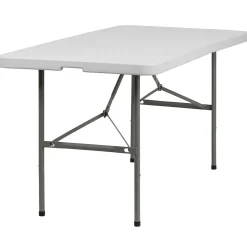 Flash Furniture Elon Folding Table, 60" x 30", Granite White (DADYCZ152Z)