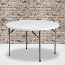 Flash Furniture Elon Folding Table, 48" x 48", Granite White (DADYCZ122R)