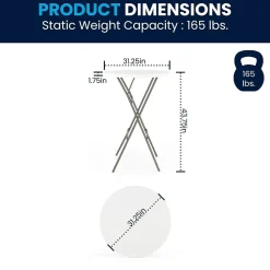 Flash Furniture Elon Folding Table, 31.25