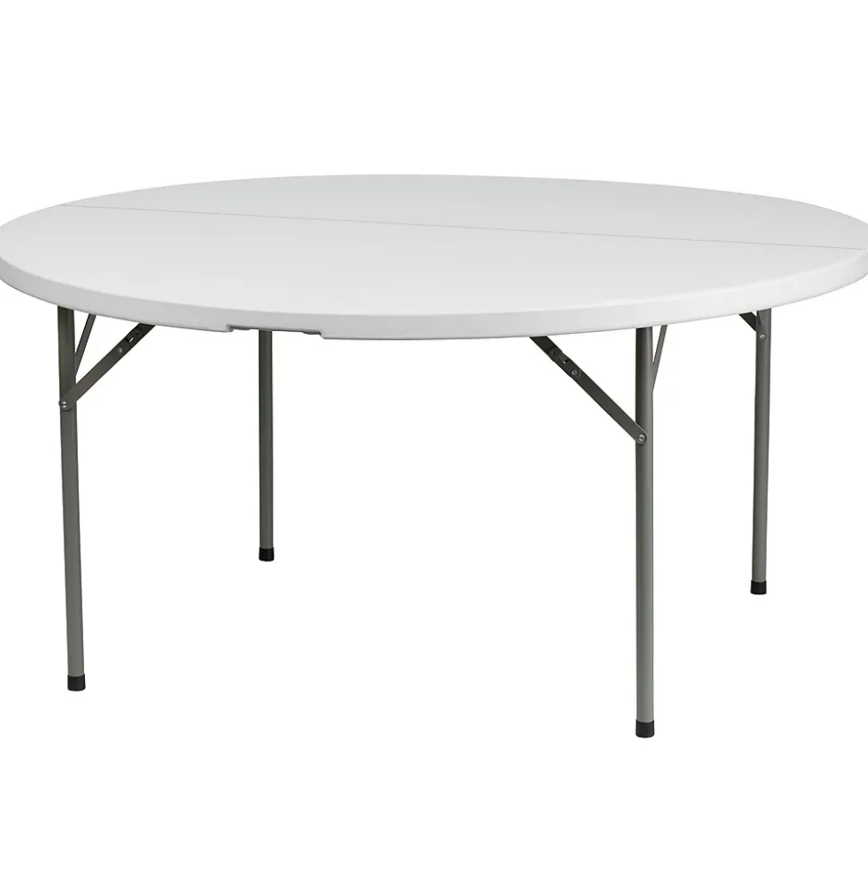 Flash Furniture Elon Folding Table, 60" x 60", Granite White (DADYCZ154GW)
