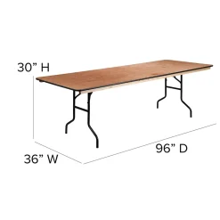 Flash Furniture Fielder Folding Table, 96