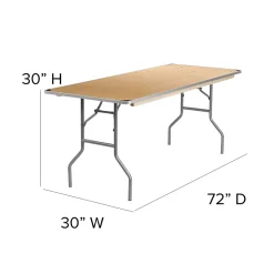 Flash Furniture Fielder Folding Table, 72