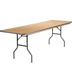 Flash Furniture Fielder Folding Table, 96" x 30", Birchwood (XA3096BIRCHM)