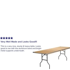 Flash Furniture Fielder Folding Table, 96