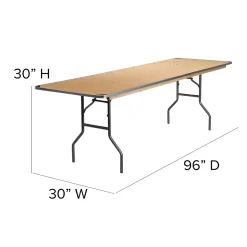 Flash Furniture Fielder Folding Table, 96