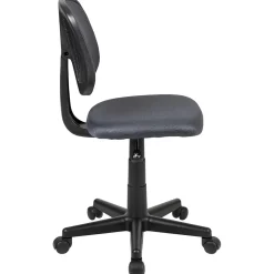Flash Furniture Flash Fundamentals Armless Ergonomic Mesh Swivel Mid-Back Task Office Chair, Gray (LF134GY)