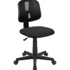 Flash Furniture Flash Fundamentals Armless Ergonomic Mesh Swivel Mid-Back Task Office Chair, Black (LF134BK)