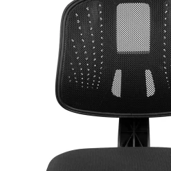 Flash Furniture Flash Fundamentals Armless Ergonomic Mesh Swivel Mid-Back Task Office Chair, Black (LF134BK)
