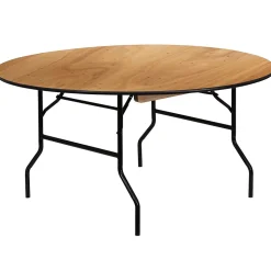 Flash Furniture Furman Folding Table, 60" x 60", Natural (YTWRFT60TBL)