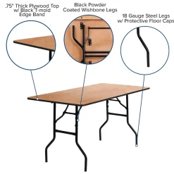 Flash Furniture Gael Folding Table, 60