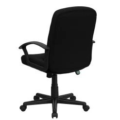 Flash Furniture Garver Fabric Swivel Mid-Back Executive Office Chair, Black (GOST6BKFAB)