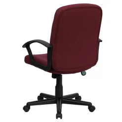 Flash Furniture Garver Fabric Swivel Mid-Back Executive Office Chair, Burgundy (GOST6BYFAB)