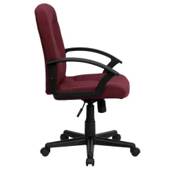 Flash Furniture Garver Fabric Swivel Mid-Back Executive Office Chair, Burgundy (GOST6BYFAB)