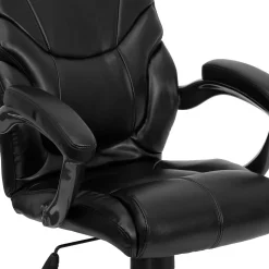 Flash Furniture Greer Ergonomic LeatherSoft Swivel High Back Executive Office Chair, Black (GO724HBKLEA)