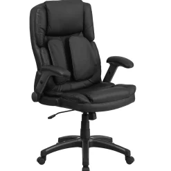 Flash Furniture Hansel Ergonomic LeatherSoft Swivel High Back Executive Office Chair, Black (BT90275H)