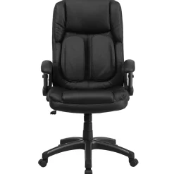 Flash Furniture Hansel Ergonomic LeatherSoft Swivel High Back Executive Office Chair, Black (BT90275H)