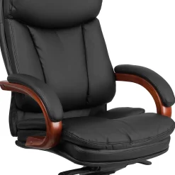 Flash Furniture Hansel Ergonomic LeatherSoft Swivel High Back Executive Office Chair, Black/Mahogany (BT90171HS)