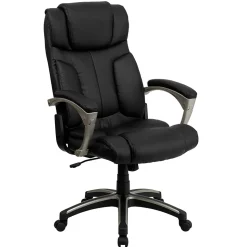 Flash Furniture Hansel Ergonomic LeatherSoft Swivel High Back Folding Executive Office Chair, Black (BT9875H)