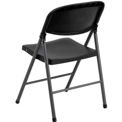 Flash Furniture HERCULES™ Plastic Armless Folding Chair, Black, 6/Pack