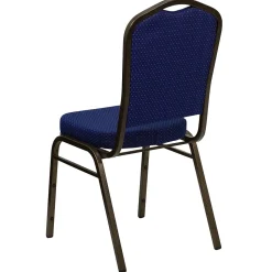 Flash Furniture HERCULES™ Fabric Gold Vein Frame Crown Back Banquet Chair, Navy Blue, 4/Pack (4FDC01GV208)