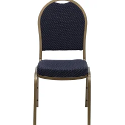 Flash Furniture HERCULES™ Fabric Gold Frame Dome Back Banquet Chair, Navy, 4/Pack (4FDC03AG3774)