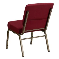 Flash Furniture HERCULES Series Fabric Church Stacking Chair, Burgundy/Gold Vein Frame (FCH2214GV369)
