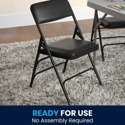 Flash Furniture HERCULES Vinyl Upholstered Reception Chair, Black, 4/Pack (HA-MC309AV-BK-GG)