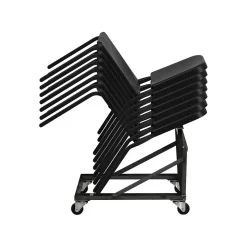 Flash Furniture HERCULES™ Polypropylene Stackable Melody Band/Music Chair, Black, 12/Pack