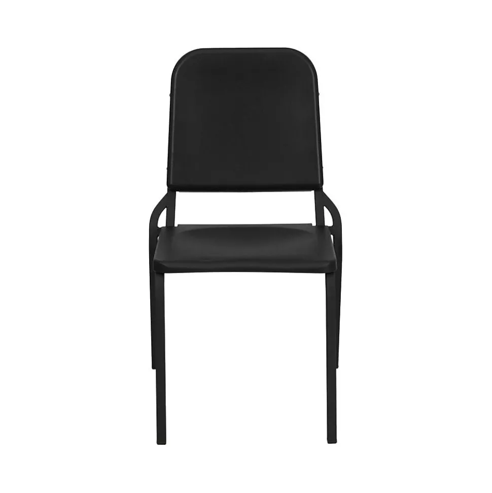 Flash Furniture HERCULES™ Polypropylene Stackable Melody Band/Music Chair, Black, 12/Pack