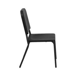 Flash Furniture HERCULES™ Polypropylene Stackable Melody Band/Music Chair, Black, 24/Pack (24HFMUSIC)
