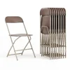 Flash Furniture HERCULES™ Plastic Armless Folding Chair, Premium Brown, 10/Pack