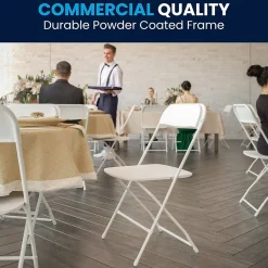 Flash Furniture HERCULES Plastic Office Chair, White, 10/Pack (LE-L-3-WHITE-GG)