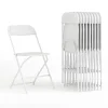 Flash Furniture HERCULES™ Plastic Armless Folding Chair, Premium White, 52/Pack