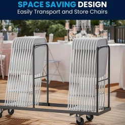 Flash Furniture HERCULES™ Plastic Armless Folding Chair, Premium White, 52/Pack