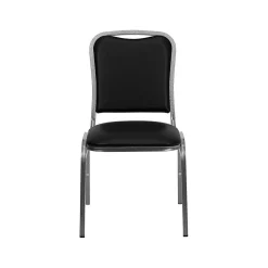 Flash Furniture HERCULES™ Vinyl Silver Vein Frame Banquet Chair, Black, 10/Pack