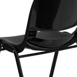 Flash Furniture HERCULES Series Plastic Shell Stack Chair, Black (RUTEO1BK)