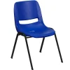 Flash Furniture HERCULES Series Plastic Shell Stack Chair, Blue/Black (RUTEO1BL)