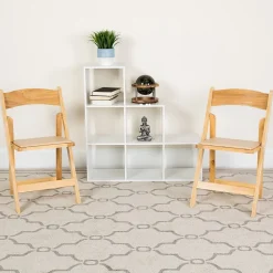 Flash Furniture HERCULES™ Wood Armless Folding Chair, Natural, 4/Pack (4XF2903NATURAL)